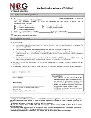 ncpg visit limit|Voluntary Visit Limit Application .